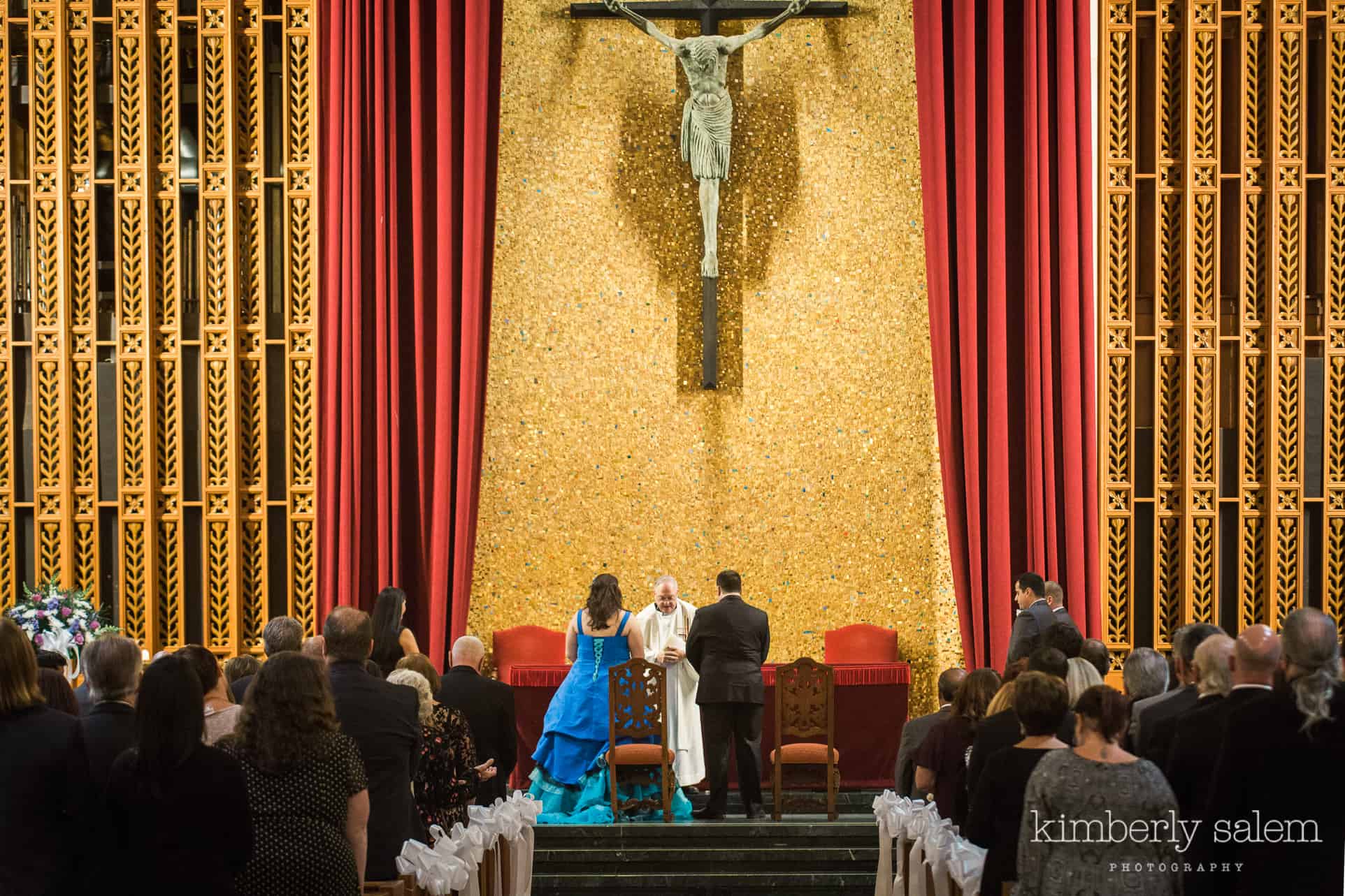 Church at Reid Castle during wedding ceremony